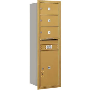 SALSBURY INDUSTRIES 3714S-03GRP Horizontal Mailbox Private 4 Door Gold Rl 51-1/2 Inch | AG3JDU 33LE37