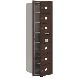 SALSBURY INDUSTRIES 3714S-06ZFP Horizontal Mailbox Private 6 Door Bronze Fl 51-1/2 Inch | AG3JMC 33LG46