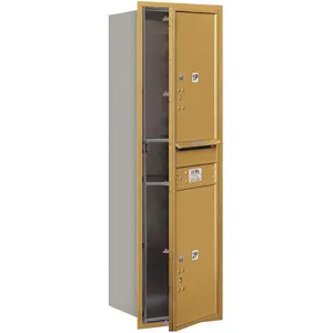 SALSBURY INDUSTRIES 3714S-2PGFP Horizontal Mailbox Private 2 Door Gold Fl 51-1/2 Inch | AG3JCN 33LE09