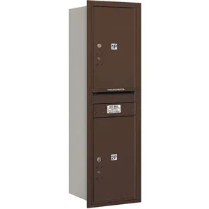 SALSBURY INDUSTRIES 3714S-2PZRP Horizontal Mailbox Private 2 Door Bronze Rl 51-1/2 Inch | AG3JAF 33LD22