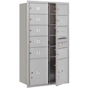 SALSBURY INDUSTRIES 3715D-09AFU Horizontal Mailbox Usps 11 Doors Aluminium Fl 55 Inch | AG3LPV 33LW37