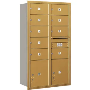 SALSBURY INDUSTRIES 3715D-09GRU Horizontal Mailbox Usps 11 Doors Gold Rl 55 Inch | AG3LPY 33LW40