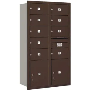 SALSBURY INDUSTRIES 3715D-09ZRP Horizontal Mailbox Private 11 Doors Bronze Rl 55 Inch | AG3LVR 33LX43