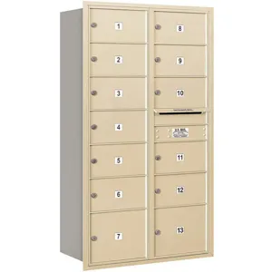 SALSBURY INDUSTRIES 3715D-13SRP Horizontal Mailbox Mb3 13 Doors Sandstone Rl 55 Inch | AG3LTF 33LX58