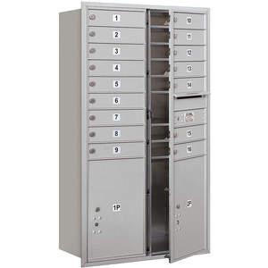 SALSBURY INDUSTRIES 3715D-16AFP Horizontal Mailbox Private 18 Doors Aluminium Fl 55 Inch | AG3MHJ 33MA01