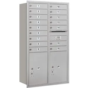 SALSBURY INDUSTRIES 3715D-16ARP Horizontal Mailbox Private 18 Doors Aluminium Rl 55 Inch | AG3MEH 33LZ54