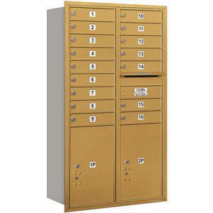 SALSBURY INDUSTRIES 3715D-16GRP Horizontal Mailbox Private 18 Doors Gold Rl 55 Inch | AG3MEJ 33LZ55