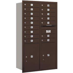 SALSBURY INDUSTRIES 3715D-16ZRP Horizontal Mailbox Private 18 Doors Bronze Rl 55 Inch | AG3MEL 33LZ57