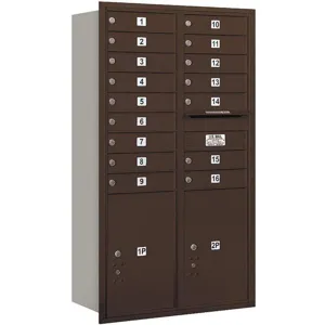 SALSBURY INDUSTRIES 3715D-16ZRP Horizontal Mailbox Private 18 Doors Bronze Rl 55 Inch | AG3MEL 33LZ57