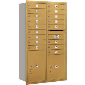 SALSBURY INDUSTRIES 3715D-17GRP Horizontal Mailbox Private 19 Doors Gold Rl 55 Inch | AG3MFU 33LZ87