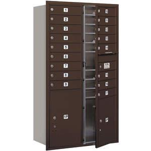 SALSBURY INDUSTRIES 3715D-17ZFU Horizontal Mailbox Usps 19 Doors Bronze Fl 55 Inch | AG3MCW 33LZ20