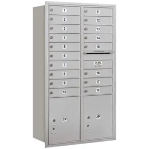 SALSBURY INDUSTRIES 3715D-18ARU Horizontal Mailbox Usps 20 Doors Aluminium Rl 55 Inch | AG3MEM 33LZ58