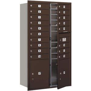 SALSBURY INDUSTRIES 3715D-18ZFP Horizontal Mailbox Private 20 Doors Bronze Fl 55 Inch | AG3MKD 33MA42
