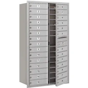 SALSBURY INDUSTRIES 3715D-28AFP Horizontal Mailbox Private 28 Doors Aluminium Fl 55 Inch | AG3MNY 33MC39