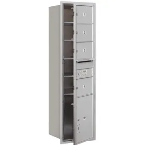 SALSBURY INDUSTRIES 3715S-04AFP Horizontal Mailbox Private 5 Door Aluminium Fl 55 Inch | AG3JNW 33LG94