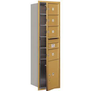 SALSBURY INDUSTRIES 3715S-04GFU Horizontal Mailbox Usps 5 Door Gold Fl 55 Inch | AG3JGV 33LF21