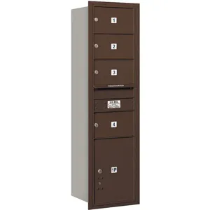 SALSBURY INDUSTRIES 3715S-04ZRU Horizontal Mailbox Usps 5 Door Bronze Rl 55 Inch | AG3JHA 33LF26