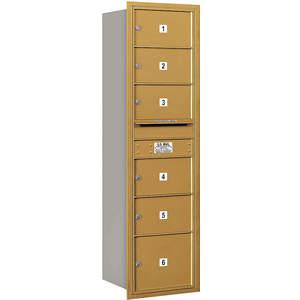 SALSBURY INDUSTRIES 3715S-06GRP Horizontal Mailbox Private 6 Door Gold Rear Loading 55 Inch | AH3TBX 33LG39