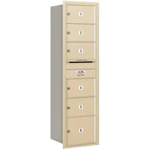 SALSBURY INDUSTRIES 3715S-06SRP Horizontal Mailbox Private 6 Door Sandstone Rl 55 Inch | AG3JLW 33LG40