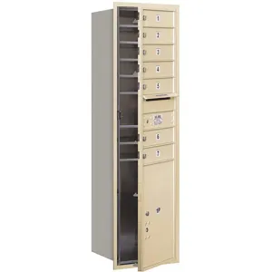 SALSBURY INDUSTRIES 3715S-07SFP Horizontal Mailbox Private 8 Doors Sandstone Fl 55 Inch | AG3JXF 33LK09