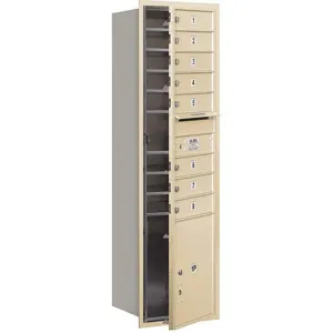 SALSBURY INDUSTRIES 3715S-08SFP Horizontal Mailbox Private 9 Doors Sandstone Fl 55 Inch | AG3KAG 33LK51