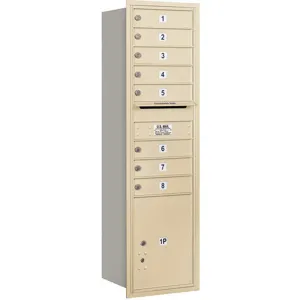 SALSBURY INDUSTRIES 3715S-08SRP Horizontal Mailbox Private 9 Doors Sandstone Rl 55 Inch | AG3JVN 33LJ68