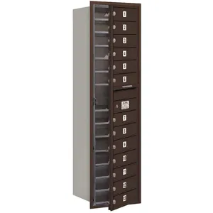 SALSBURY INDUSTRIES 3715S-13ZFP Horizontal Mailbox Mb1 13 Doors Bronze Fl 55 Inch | AG3KHH 33LM21