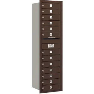 SALSBURY INDUSTRIES 3715S-13ZRP Horizontal Mailbox Mb1 13 Doors Bronze Rl 55 Inch | AG3JYZ 33LL82