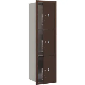 SALSBURY INDUSTRIES 3715S-3PZFP Horizontal Mailbox Private 3 Door Bronze Fl 55 Inch | AG3JEK 33LE52