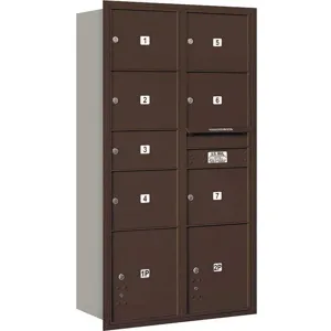 SALSBURY INDUSTRIES 3716D-07ZRP Horizontal Mailbox Private 9 Doors Bronze Rl 56-3/4 Inch | AG3LPM 33LW30