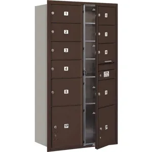 SALSBURY INDUSTRIES 3716D-09ZFU Horizontal Mailbox Usps 11 Doors Bronze Fl 56-3/4 Inch | AG3LQK 33LW51