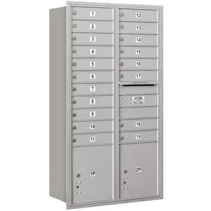 SALSBURY INDUSTRIES 3716D-19ARP Horizontal Mailbox Private 21 Doors Aluminium Rl 56-3/4 Inch | AG3MJK 33MA25