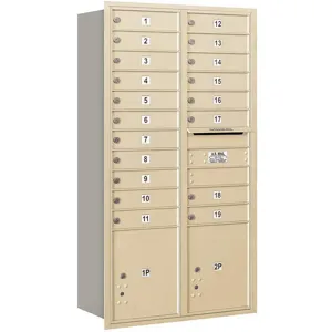 SALSBURY INDUSTRIES 3716D-19SRU Horizontal Mailbox Usps 21 Doors Sandstone Rl 56-3/4 Inch | AG3MFD 33LZ73