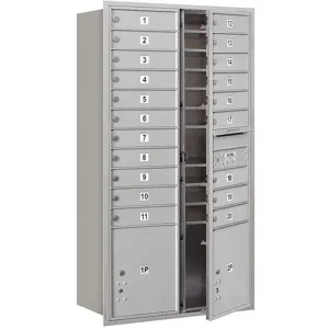 SALSBURY INDUSTRIES 3716D-20AFP Horizontal Mailbox Private 22 Doors Aluminium Fl 56-3/4 Inch | AG3MLT 33MA83