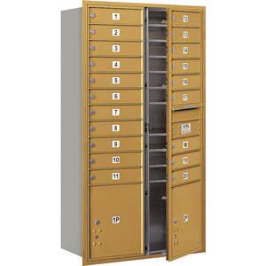 SALSBURY INDUSTRIES 3716D-20GFP Horizontal Mailbox Private 22 Doors Gold Fl 56-3/4 Inch | AG3MLU 33MA84