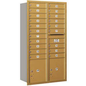 SALSBURY INDUSTRIES 3716D-20GRP Horizontal Mailbox Private 22 Doors Gold Rl 56-3/4 Inch | AG3MLE 33MA70