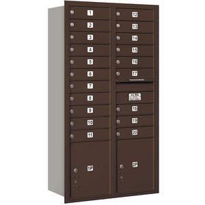 SALSBURY INDUSTRIES 3716D-20ZRP Horizontal Mailbox Private 22 Doors Bronze Rl 56-3/4 Inch | AG3MLG 33MA72
