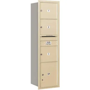 SALSBURY INDUSTRIES 3716S-03SRU Horizontal Mailbox Usps 4 Door Sandstone Rl 56-3/4 Inch | AG3JCX 33LE17