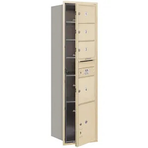 SALSBURY INDUSTRIES 3716S-04SFP Horizontal Mailbox Private 5 Door Sandstone Fl 56-3/4 Inch | AG3JPC 33LH01