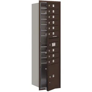 SALSBURY INDUSTRIES 3716S-09ZFP Horizontal Mailbox Private 10 Doors Bronze Fl 56-3/4 Inch | AG3KCE 33LK96