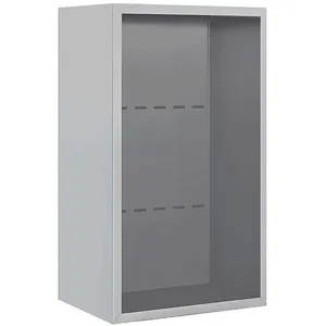 SALSBURY INDUSTRIES 3808S-ALM Surface Enclosure for Single Column 8 Door Gray | AH3RVC 33KY18