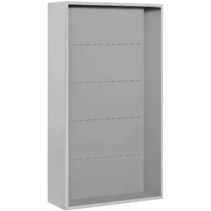 SALSBURY INDUSTRIES 3816D-ALM Surface Enclosure for Double Column 16 Door Aluminium | AH3RZJ 33LD27