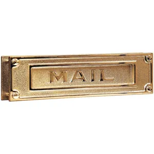 SALSBURY INDUSTRIES 4075B Mail Slot Brass Horizontal Brass | AG3GHL 33KP68