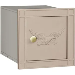 SALSBURY INDUSTRIES 4140E-BGE Column Mailbox Eagle Powder Coated Beige | AG3GJF 33KR14