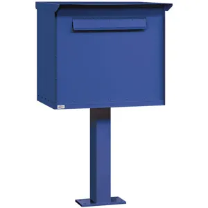 SALSBURY INDUSTRIES 4277BLU Pedestal Drop Box Jumbo Aluminium Blue | AG3JPJ 33LH19