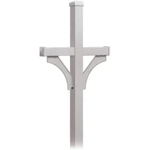 SALSBURY INDUSTRIES 4372SLV Deluxe Mailbox Post Silver 81 Inch Height | AG3GUJ 33KU38