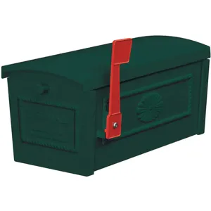 SALSBURY INDUSTRIES 4550GRN Townhouse Mailbox Post Style Green | AG3GRB 33KT84