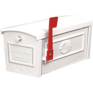 SALSBURY INDUSTRIES 4550WHT Reihenhaus-Briefkasten im Pfostenstil, Weiß | AG3GRC 33KT85