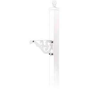 SALSBURY INDUSTRIES 4845WHT Decorative Mailbox Post White 85 Inch Height | AG3GNT 33KT33