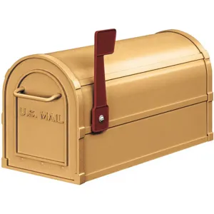 SALSBURY INDUSTRIES 4850A-BRS Rural Mailbox Antique Brass | AG3GKZ 33KR59